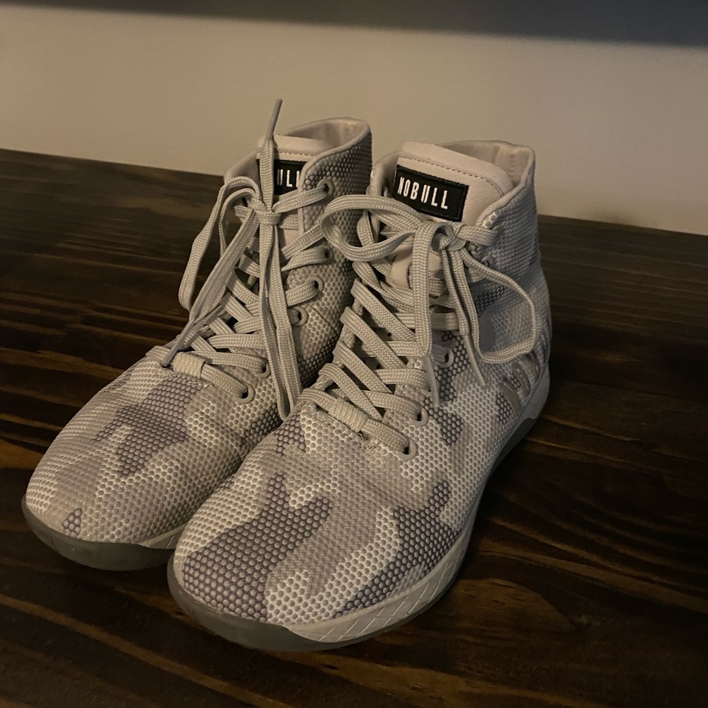 RARE NOBULL white camo trainers/ high tops
